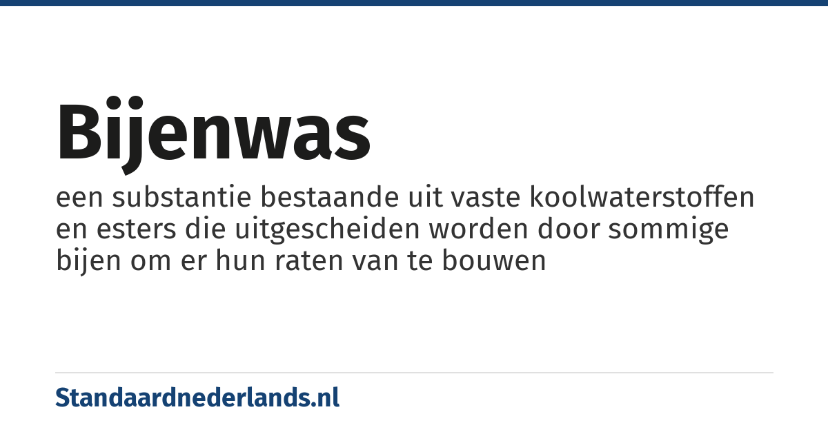 bijenwas: een substantie bestaande uit vaste koolwaterstoffen en esters die uitgescheiden worden door sommige bijen om er hun raten van te bouwen