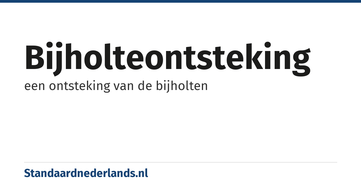 bijholteontsteking: een ontsteking van de bijholten