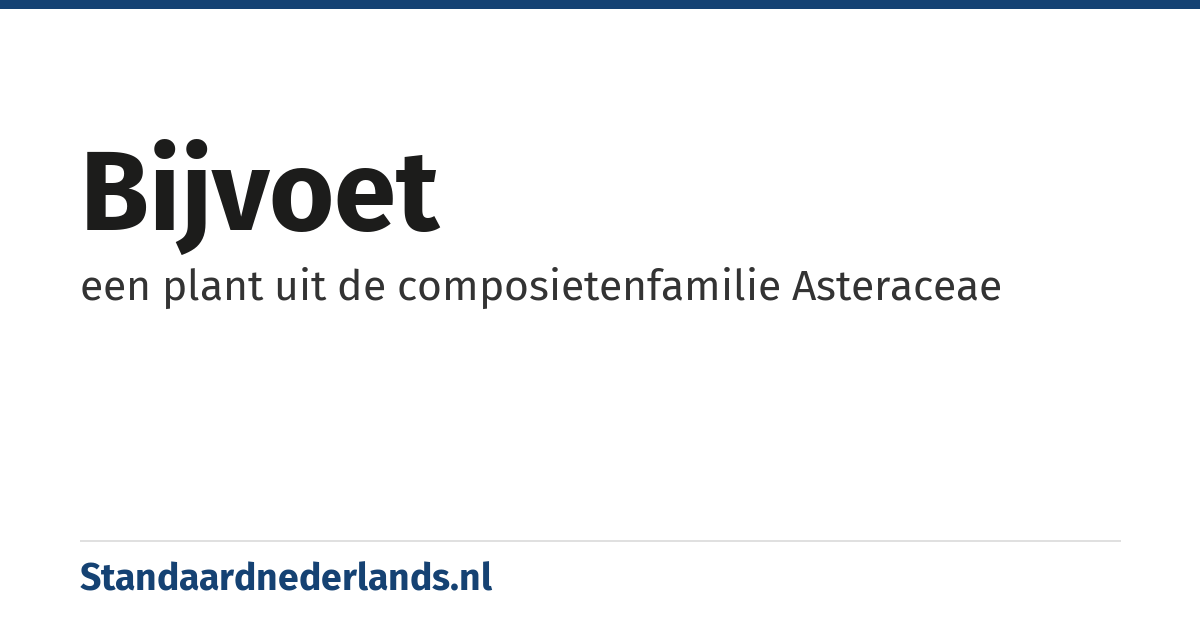 bijvoet: een plant uit de composietenfamilie Asteraceae
