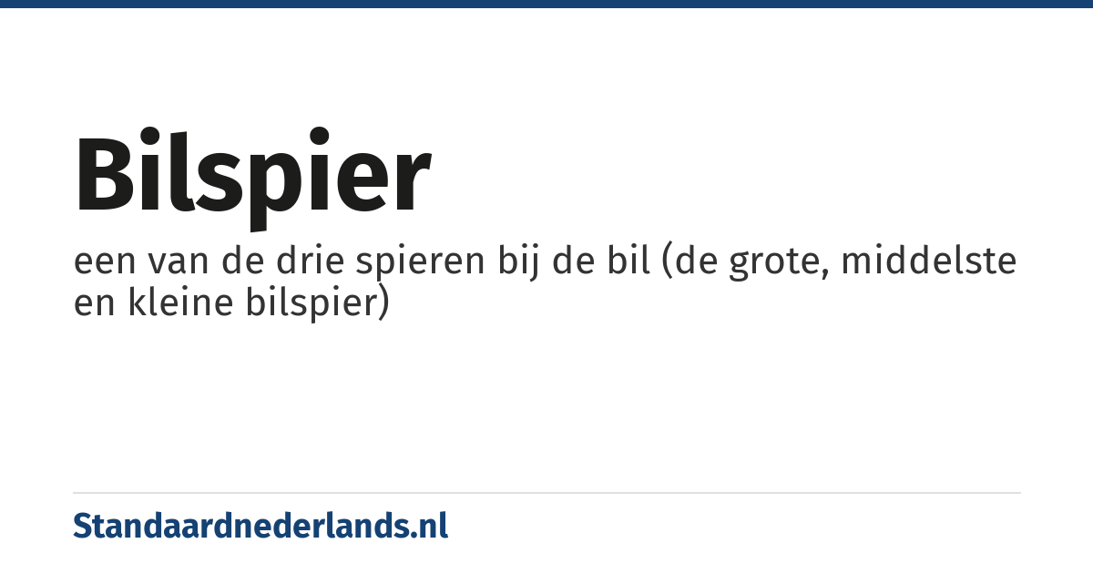 bilspier: een van de drie spieren bij de bil (de grote, middelste en kleine bilspier)