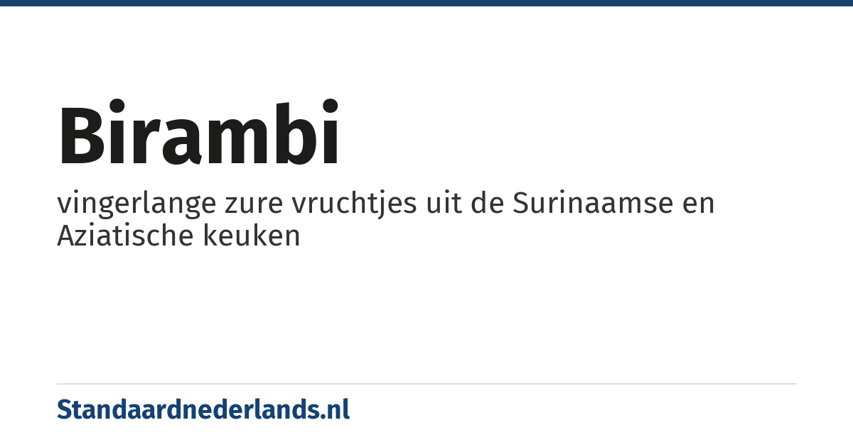 birambi: vingerlange zure vruchtjes uit de Surinaamse en Aziatische keuken