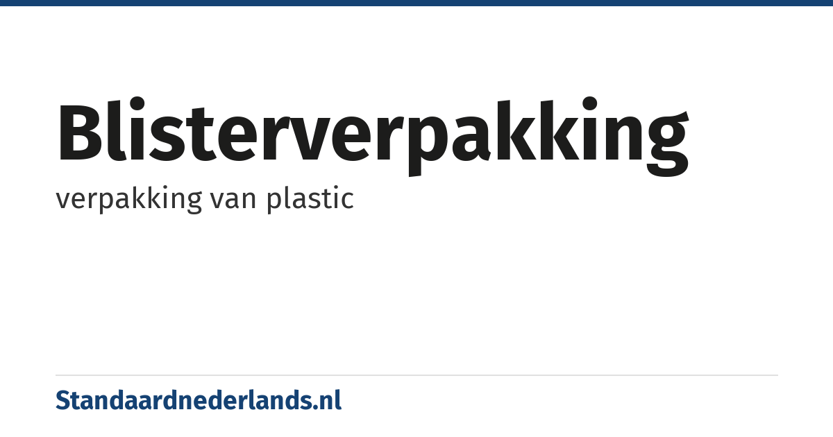 blisterverpakking: verpakking van plastic