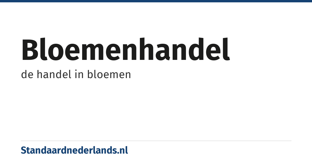 bloemenhandel: de handel in bloemen