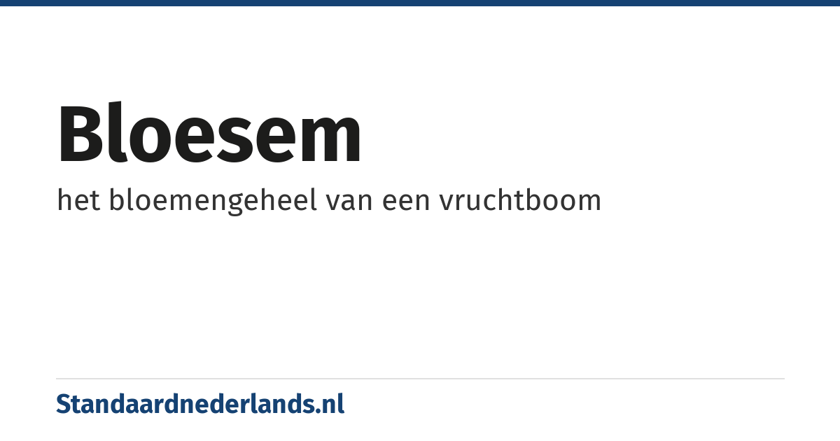 bloesem: het bloemengeheel van een vruchtboom