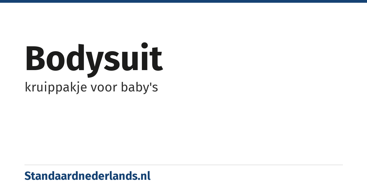 bodysuit: kruippakje voor baby's