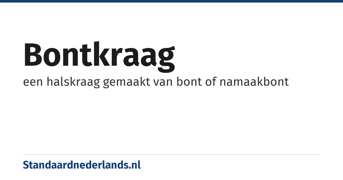bontkraag: een halskraag gemaakt van bont of namaakbont