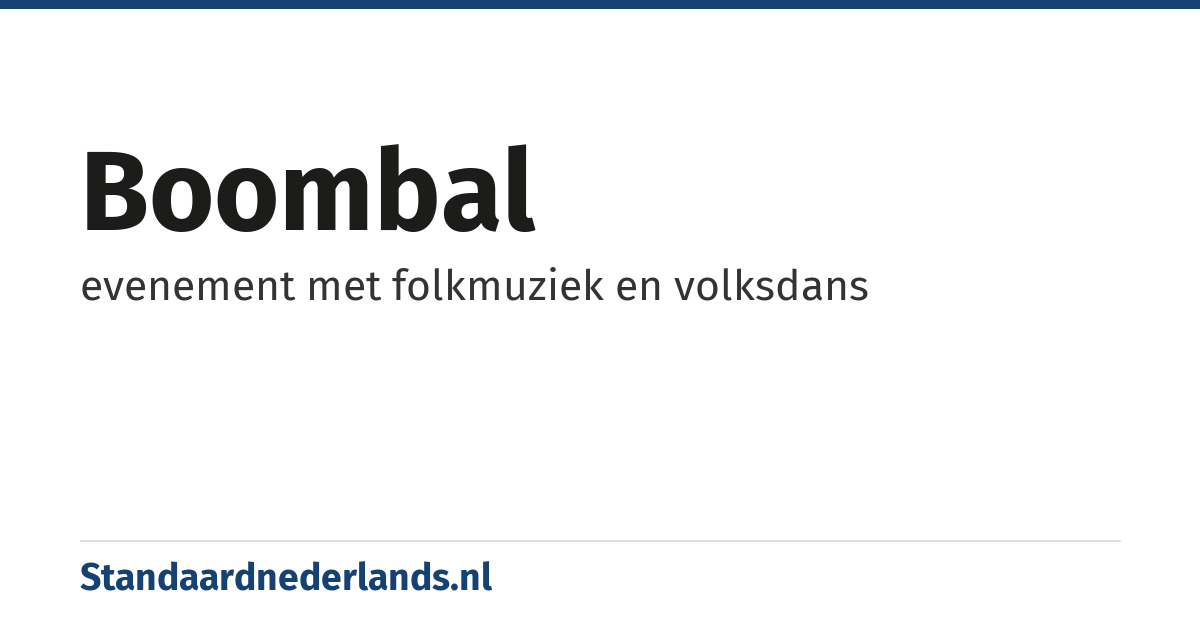 boombal: evenement met folkmuziek en volksdans