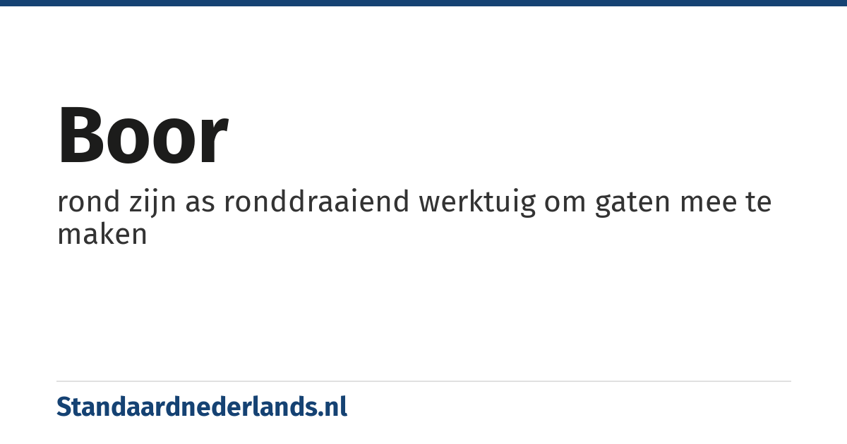 boor: rond zijn as ronddraaiend werktuig om gaten mee te maken