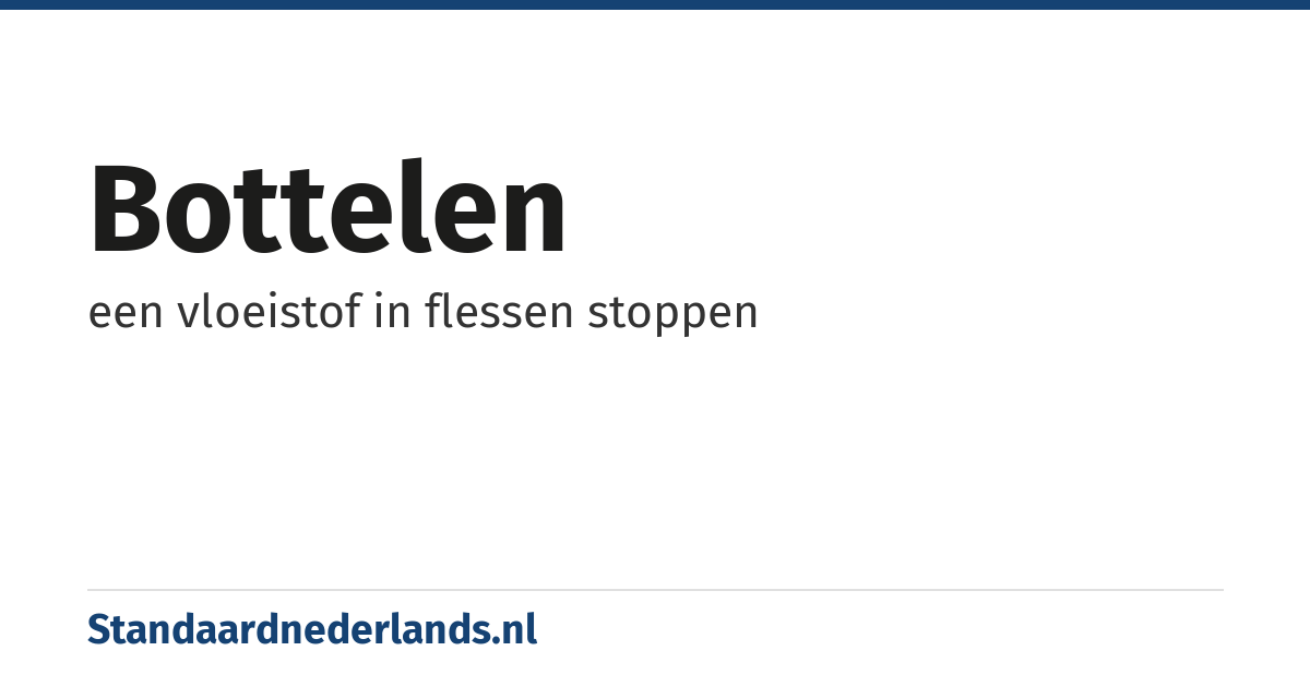 bottelen: een vloeistof in flessen stoppen