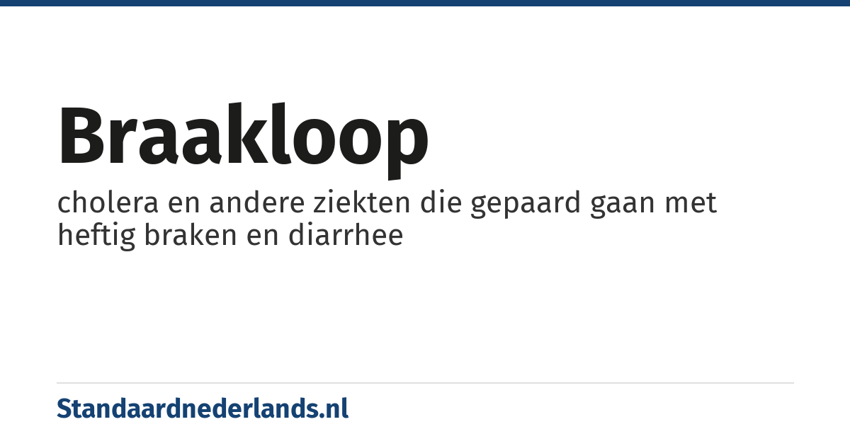 braakloop: cholera en andere ziekten die gepaard gaan met heftig braken en diarrhee