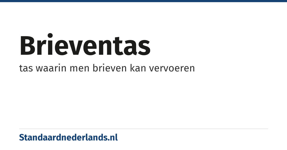 brieventas: tas waarin men brieven kan vervoeren