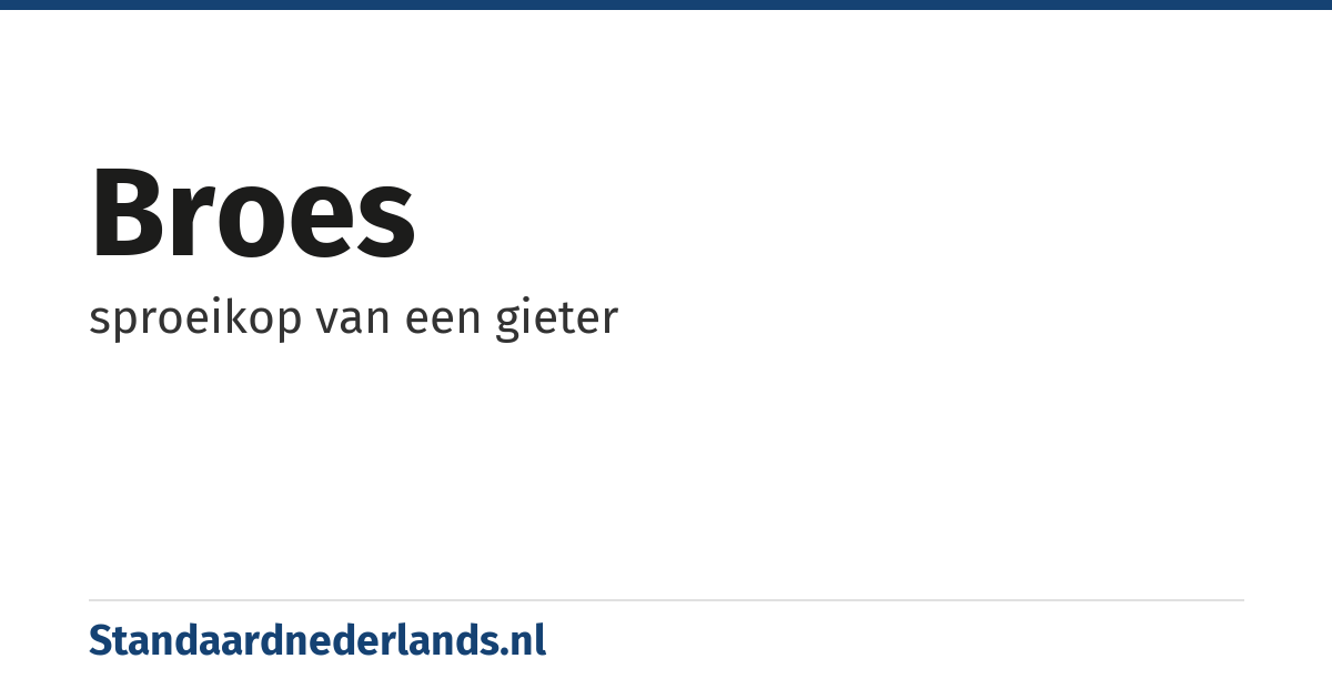 broes: sproeikop van een gieter