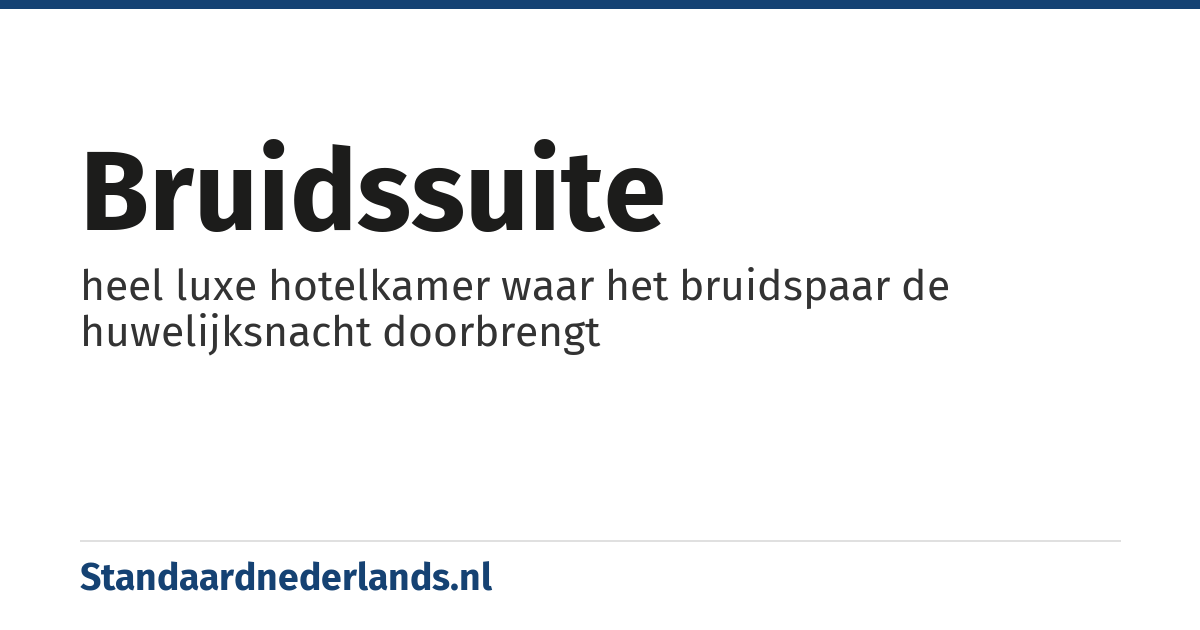 bruidssuite: heel luxe hotelkamer waar het bruidspaar de huwelijksnacht doorbrengt