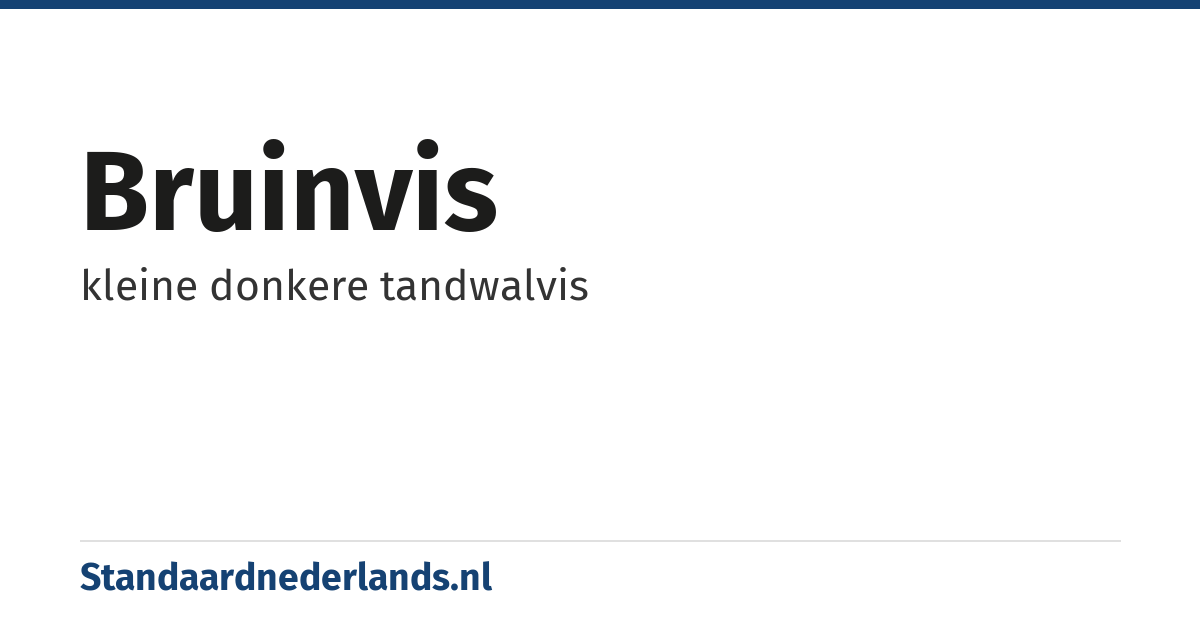 bruinvis: kleine donkere tandwalvis