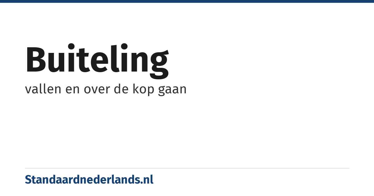 buiteling: vallen en over de kop gaan