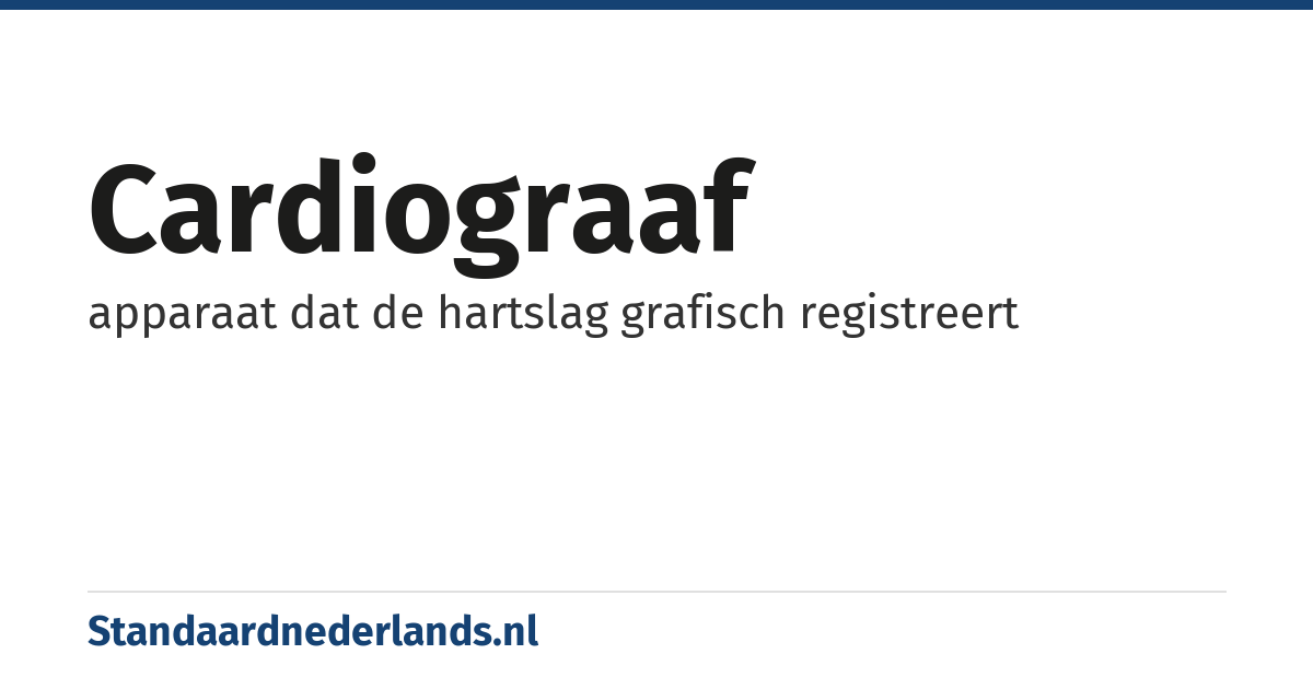 cardiograaf: apparaat dat de hartslag grafisch registreert