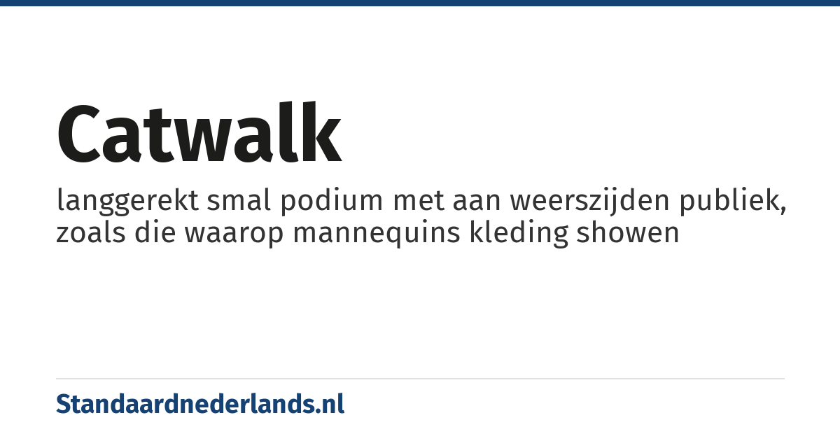 catwalk: langgerekt smal podium met aan weerszijden publiek, zoals die waarop mannequins kleding showen