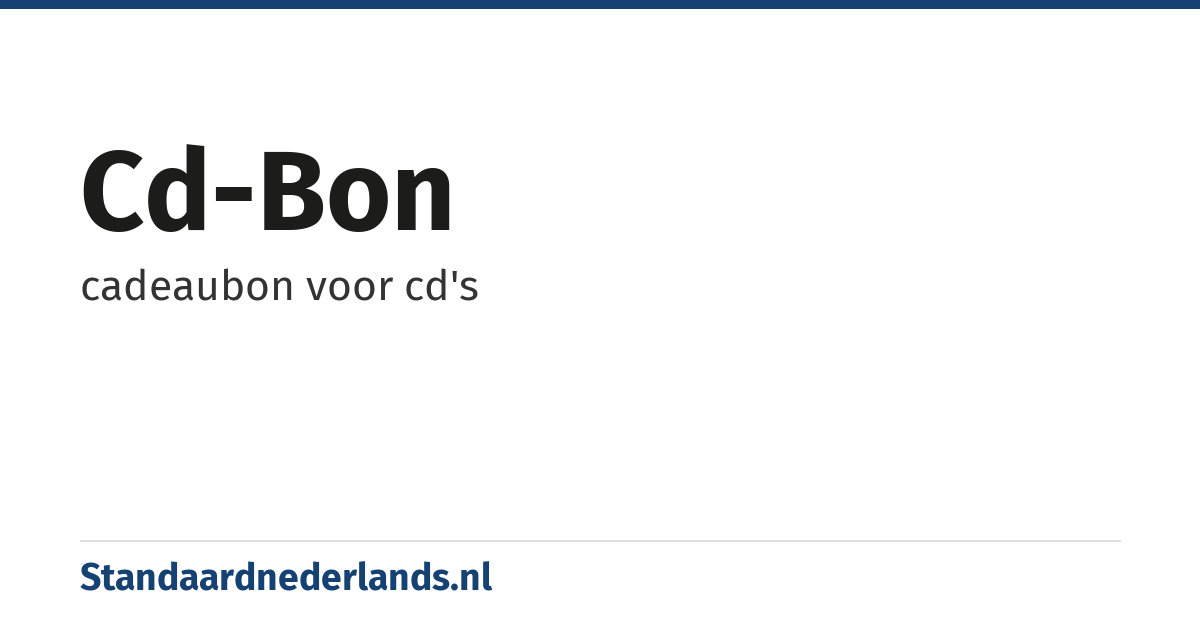 cd-bon: cadeaubon voor cd's
