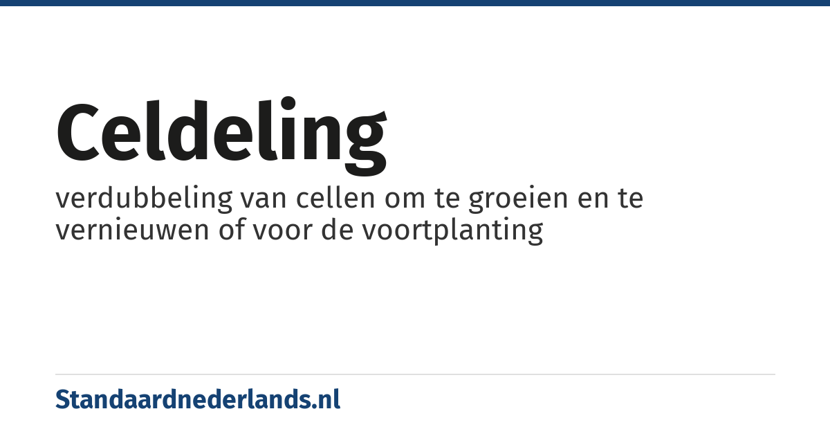 celdeling: verdubbeling van cellen om te groeien en te vernieuwen of voor de voortplanting