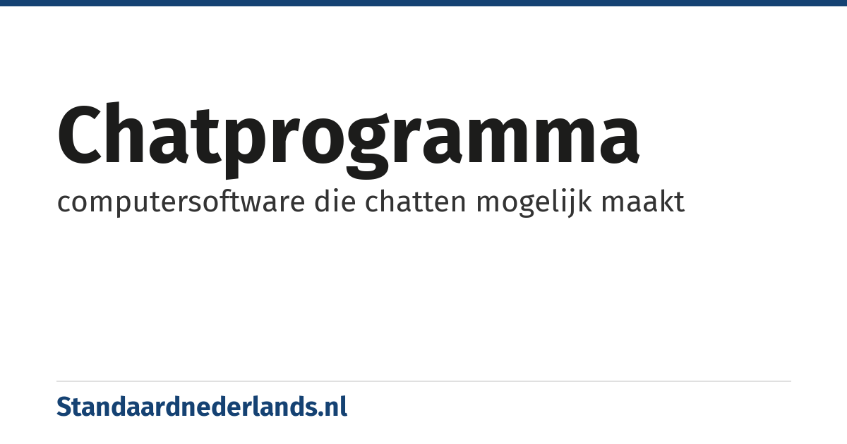chatprogramma: computersoftware die chatten mogelijk maakt