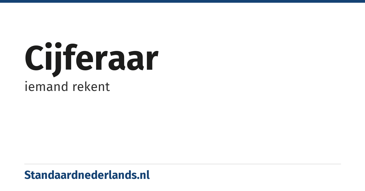 cijferaar: iemand rekent