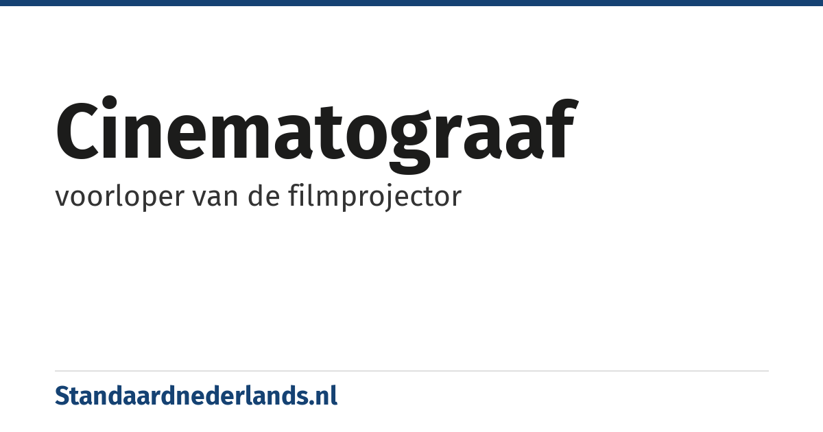 cinematograaf: voorloper van de filmprojector