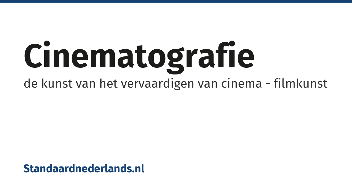 cinematografie: de kunst van het vervaardigen van cinema - filmkunst