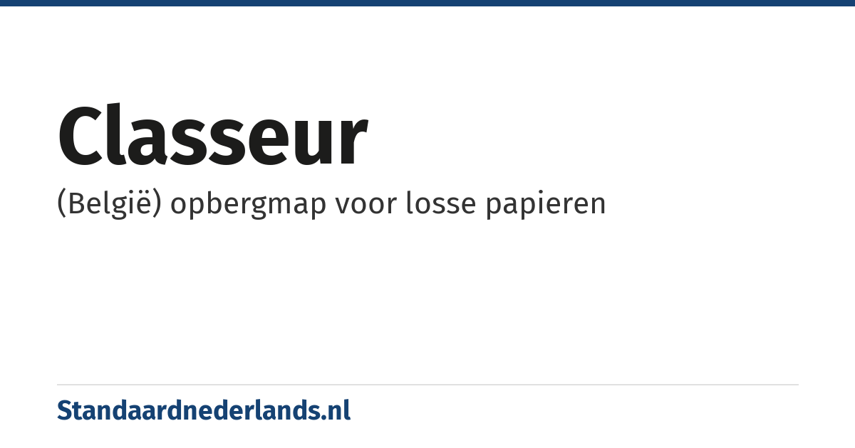 classeur: (België) opbergmap voor losse papieren