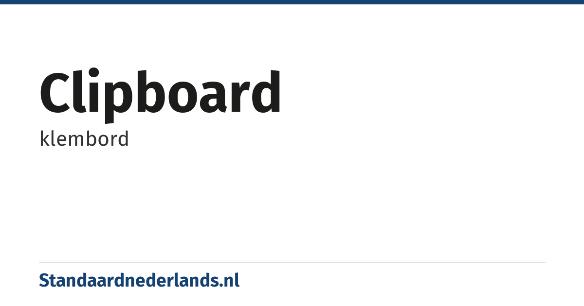 clipboard: klembord