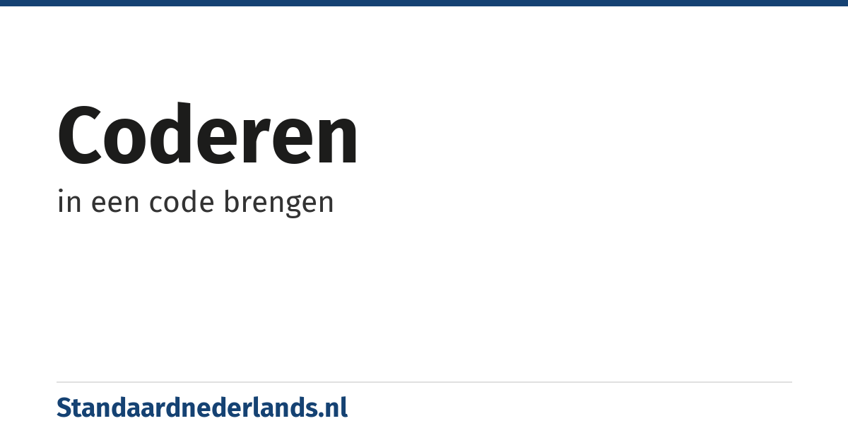 coderen: in een code brengen
