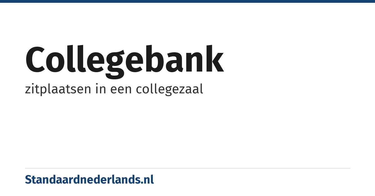 collegebank: zitplaatsen in een collegezaal