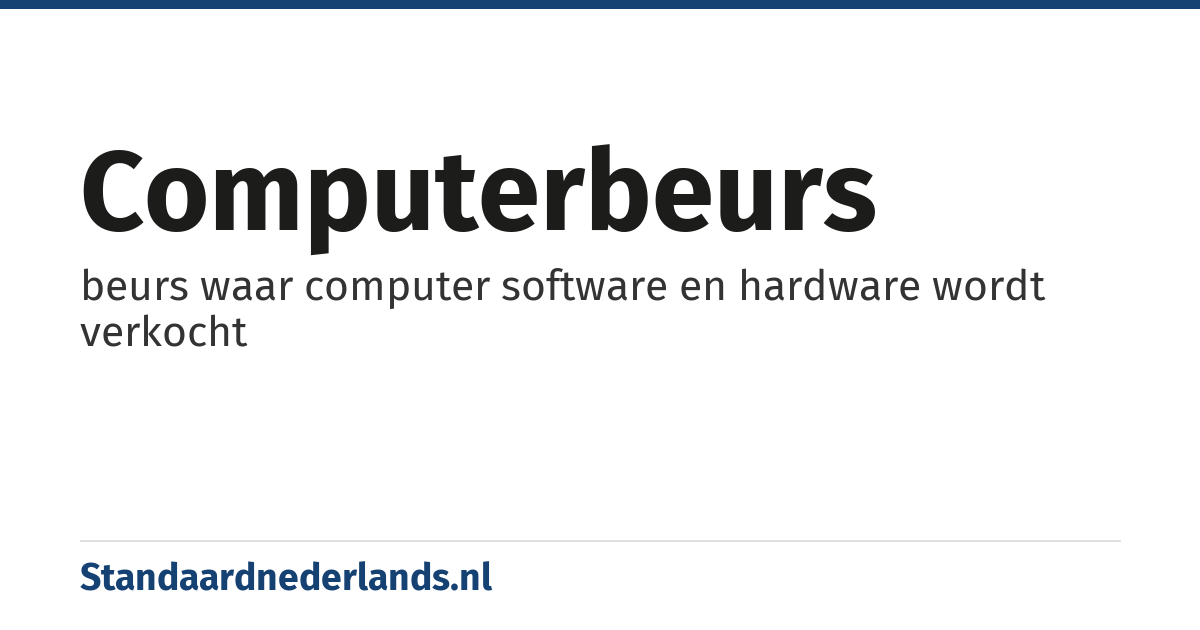computerbeurs: beurs waar computer software en hardware wordt verkocht