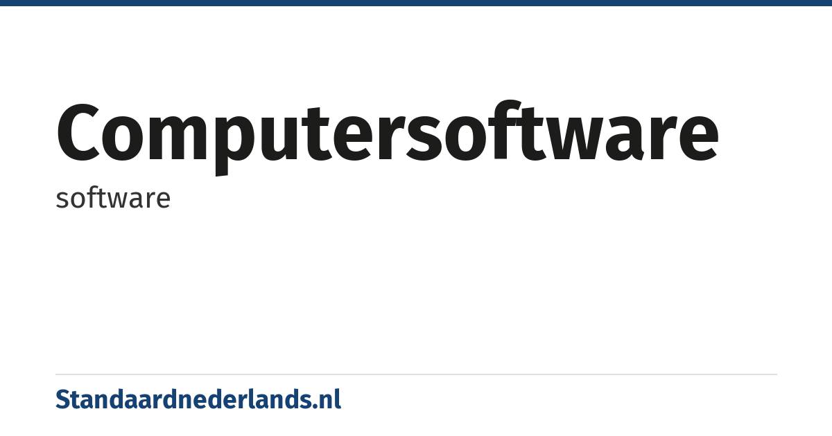 computersoftware: software