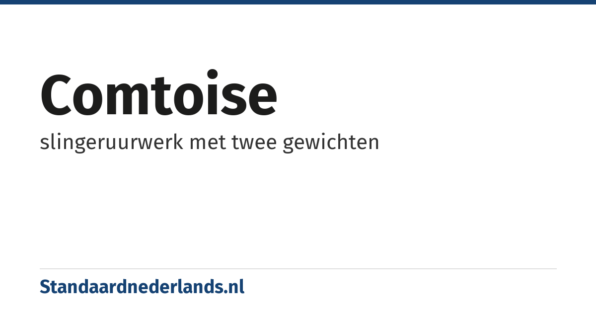 comtoise: slingeruurwerk met twee gewichten