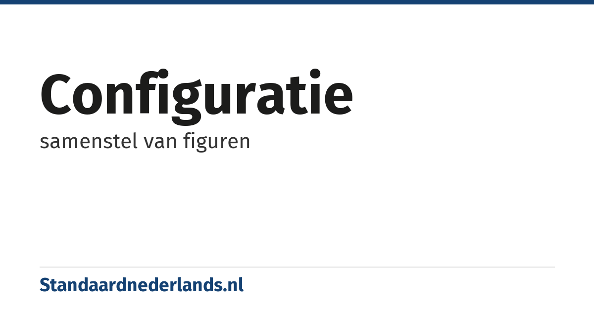 configuratie: samenstel van figuren