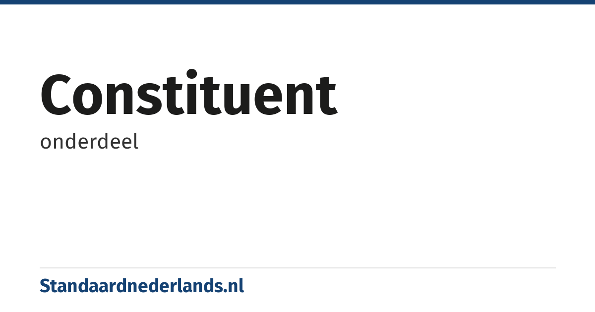 constituent: onderdeel