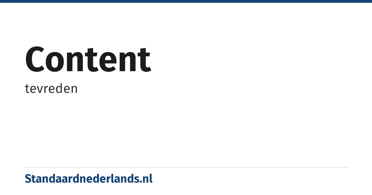 content: tevreden