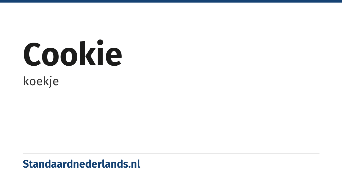 cookie: koekje