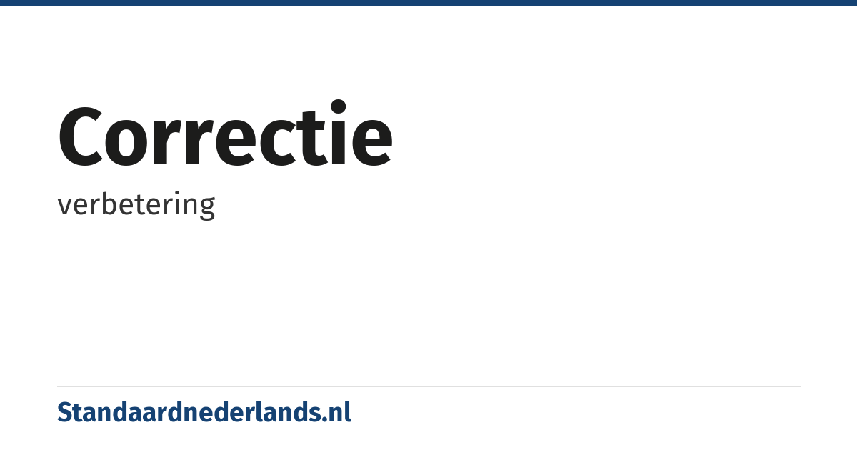 correctie: verbetering