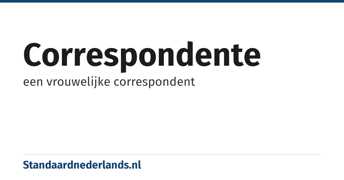 correspondente: een vrouwelijke correspondent