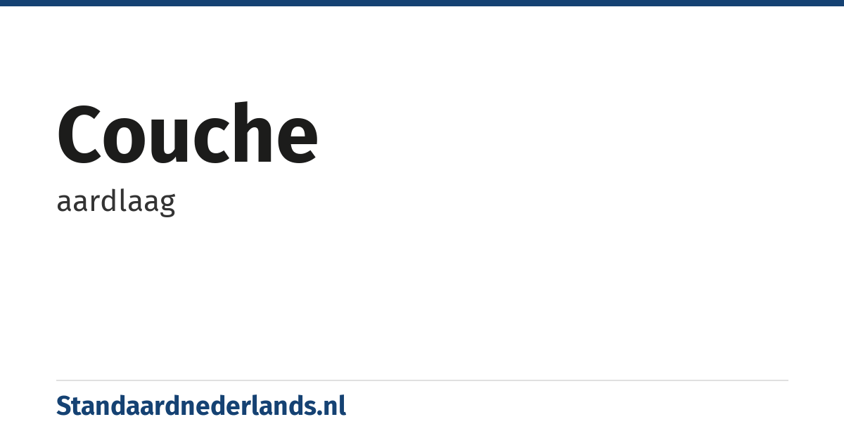 couche: aardlaag