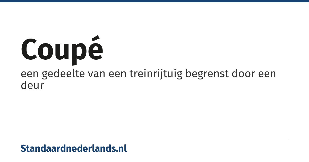 coupé: een gedeelte van een treinrijtuig begrenst door een deur