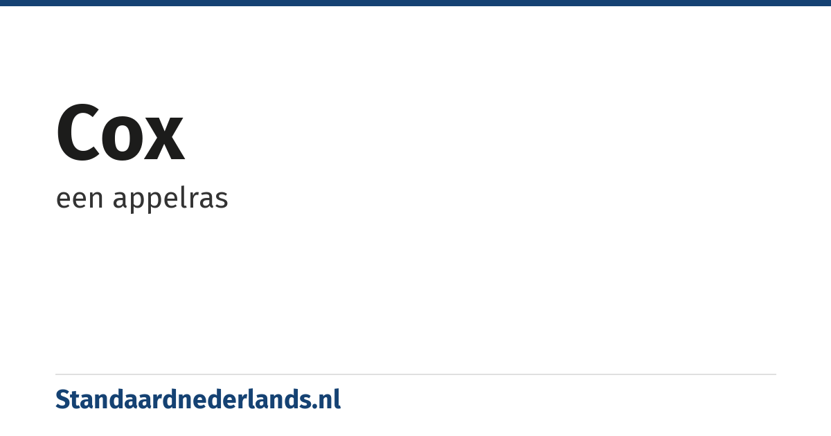 cox: een appelras