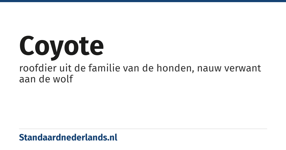 coyote: roofdier uit de familie van de honden, nauw verwant aan de wolf