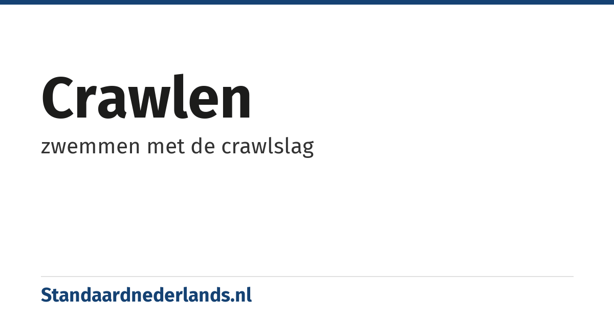 crawlen: zwemmen met de crawlslag