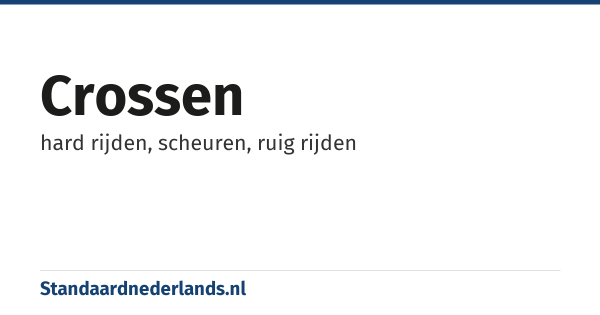 crossen: hard rijden, scheuren, ruig rijden