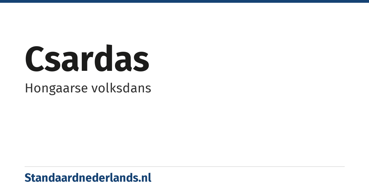 csardas: Hongaarse volksdans