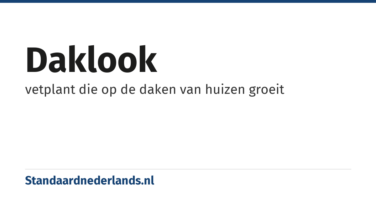 daklook: vetplant die op de daken van huizen groeit