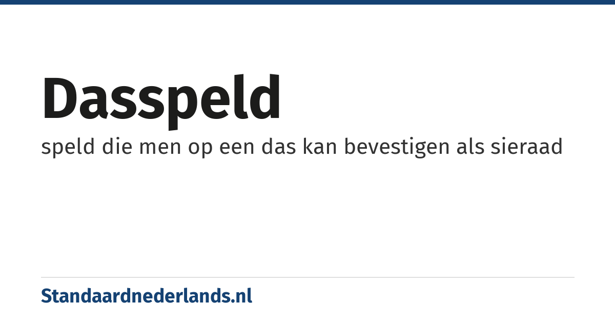 dasspeld: speld die men op een das kan bevestigen als sieraad