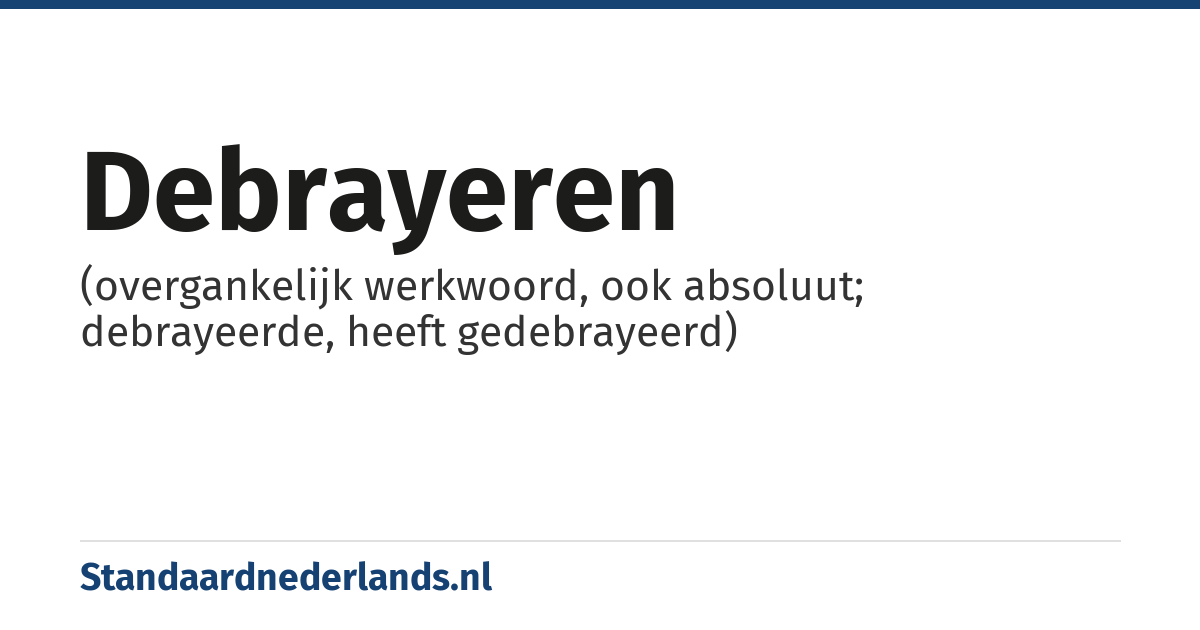 debrayeren: (overgankelijk werkwoord, ook absoluut; debrayeerde, heeft gedebrayeerd)